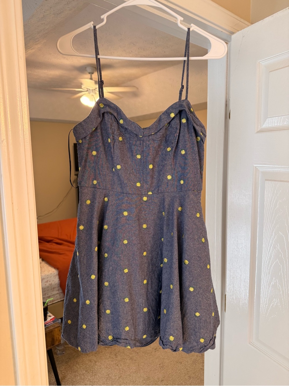 Francesca's Collections- Audrey Parks mini dress with embroidered lemons.